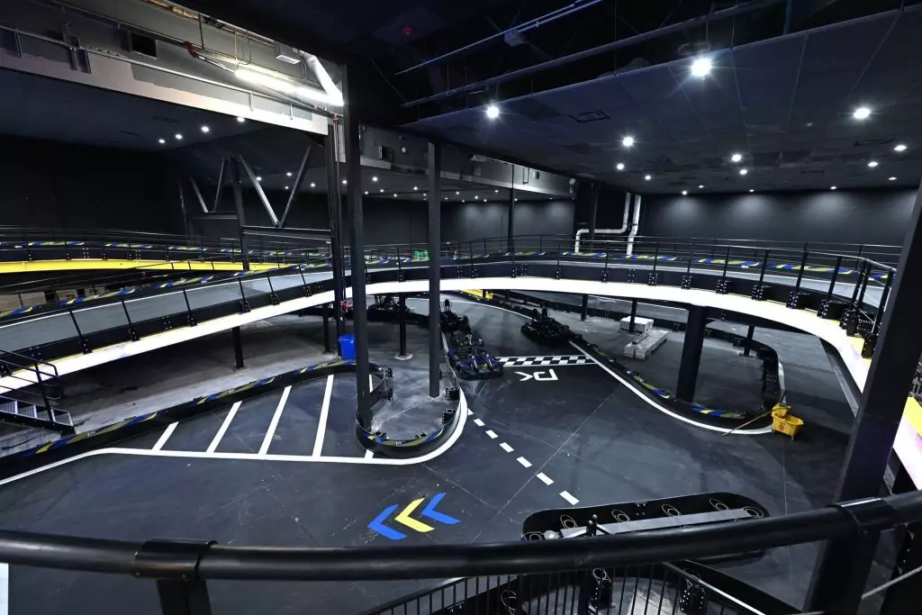 Indoor multi-level kart track
