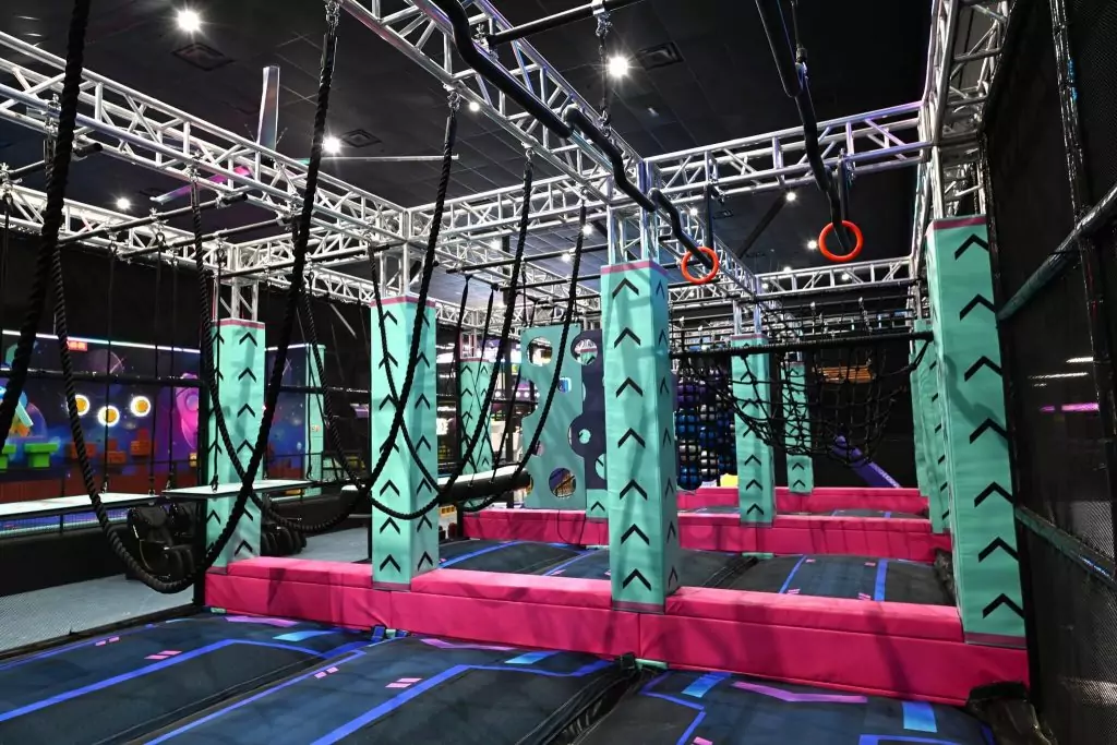 Indoor ninja obstacle course